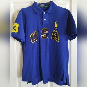 Polo Ralph Lauren Mens USA Custom Fit Big Pony #3 Short Sleeve Polo